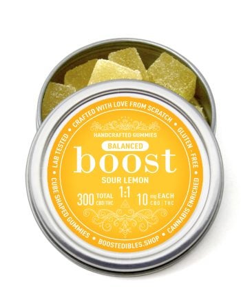 Boost 1:1 (CBD:THC) Sour Lemon Gummies